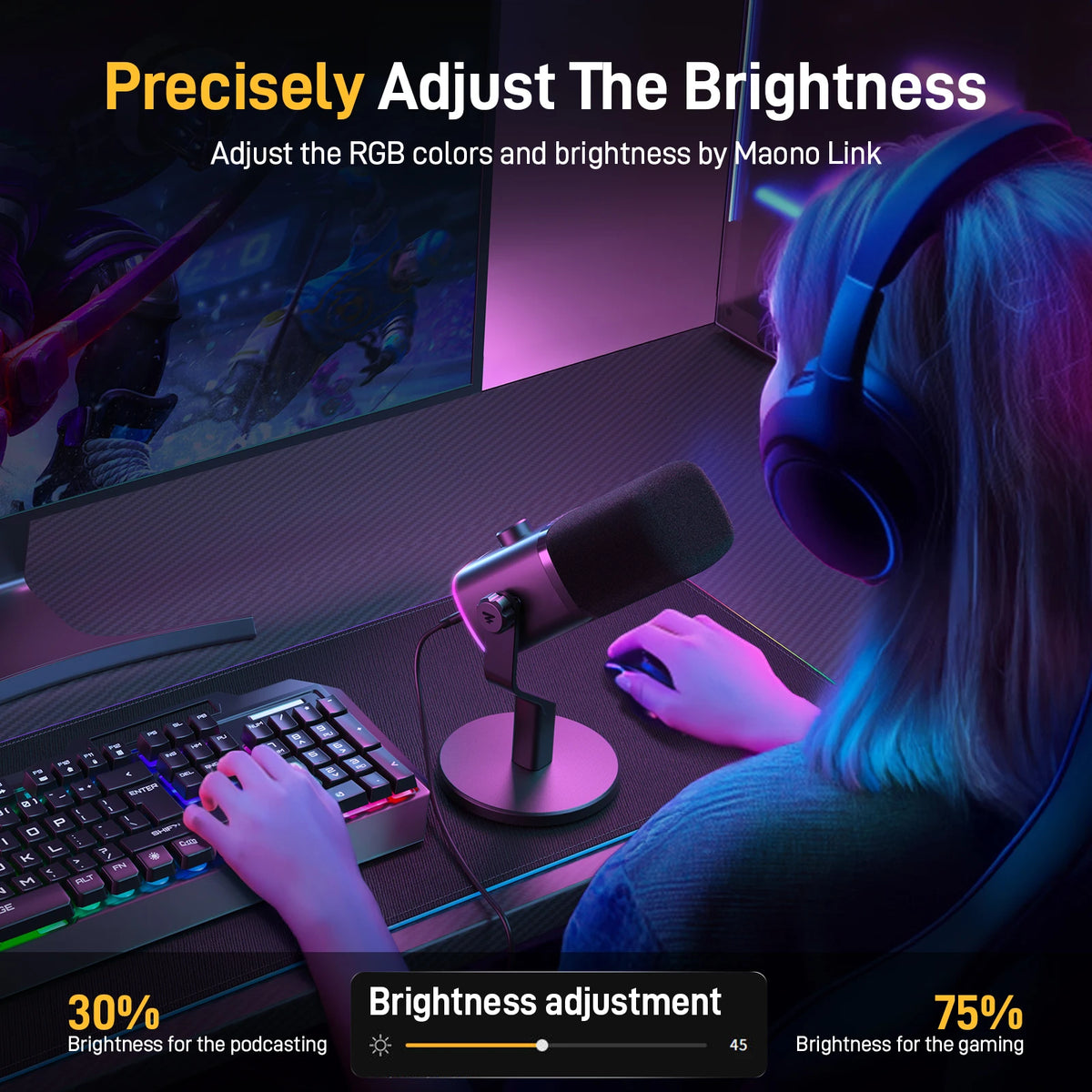 MAONO PD100X RGB Dynamic Gaming Microphone