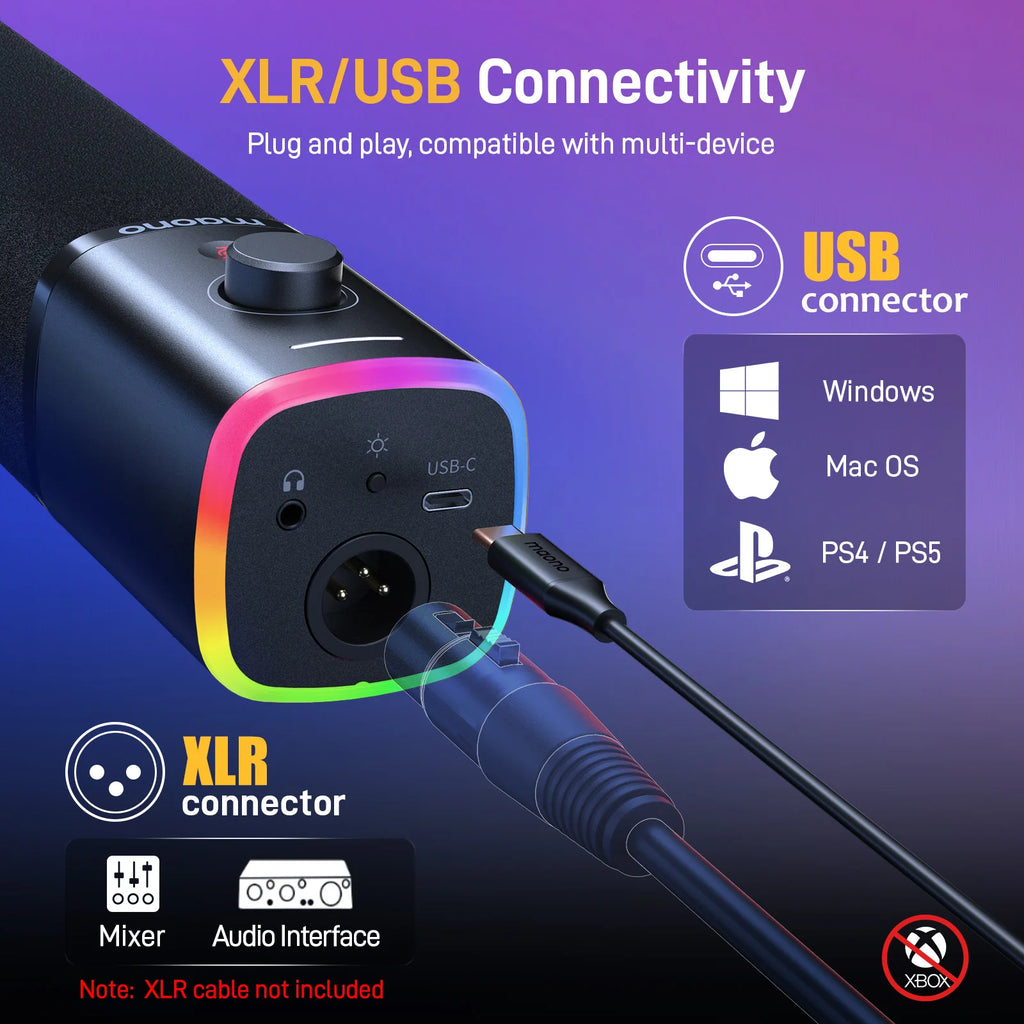 MAONO PD100X RGB Dynamic Gaming Microphone