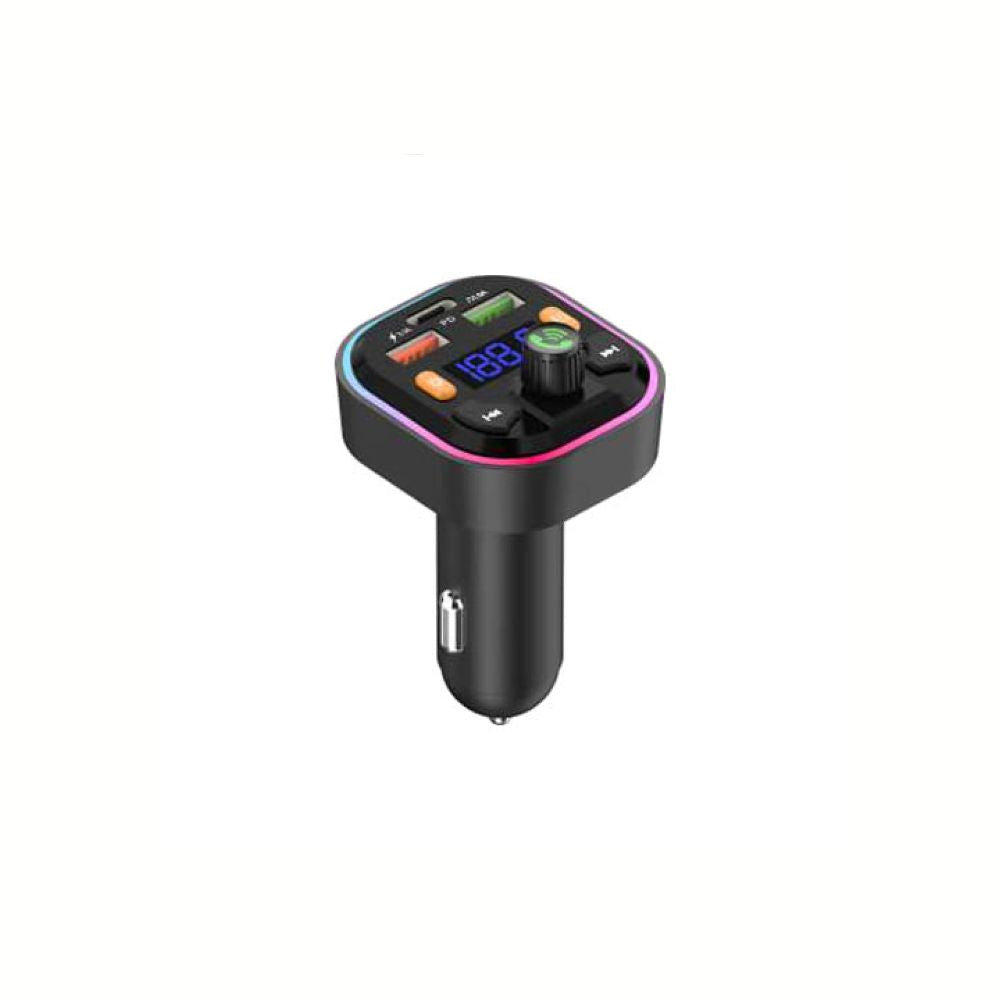 Wireless FM Car Adapter with USB-C Fast Charging
