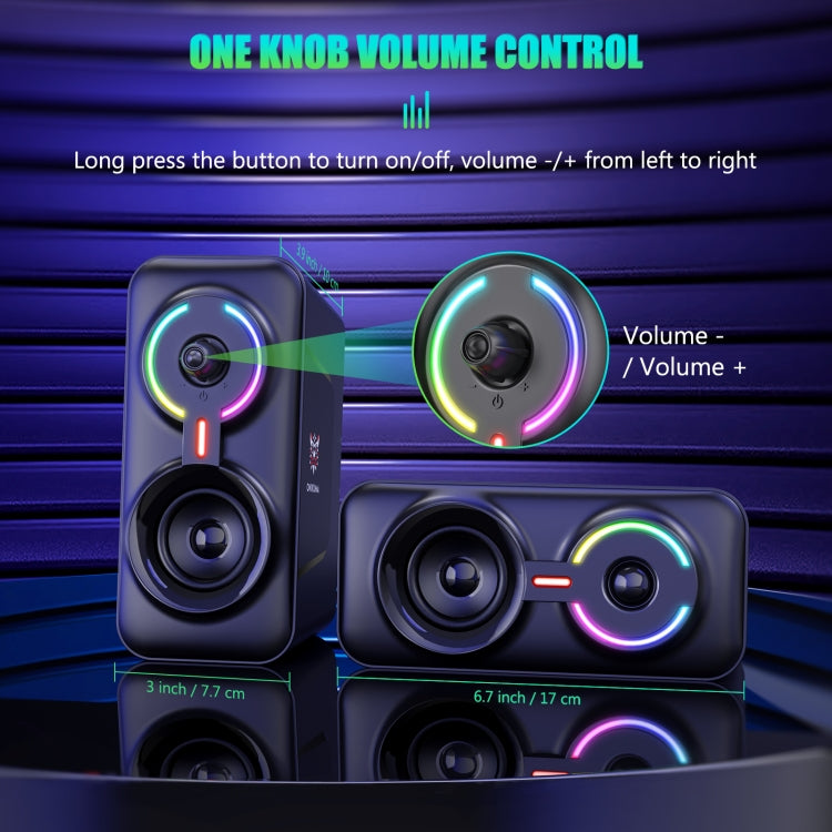 ONIKUMA L6 RGB Bluetooth Desktop Speakers