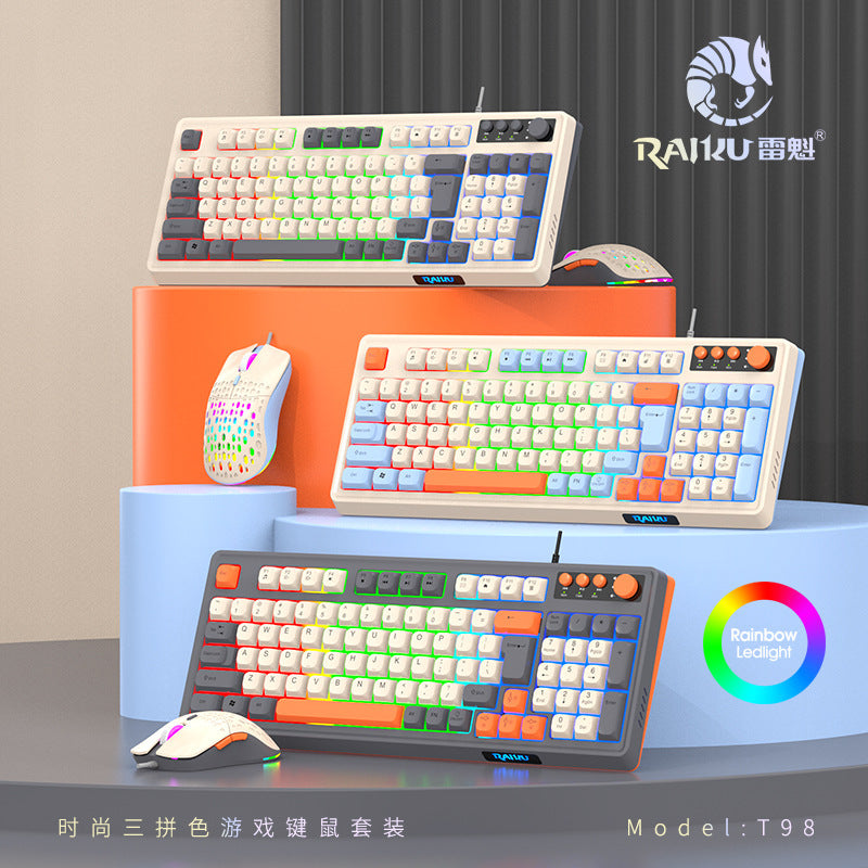 RAIKU K98/T98 Backlit Keyboard & Mouse Set