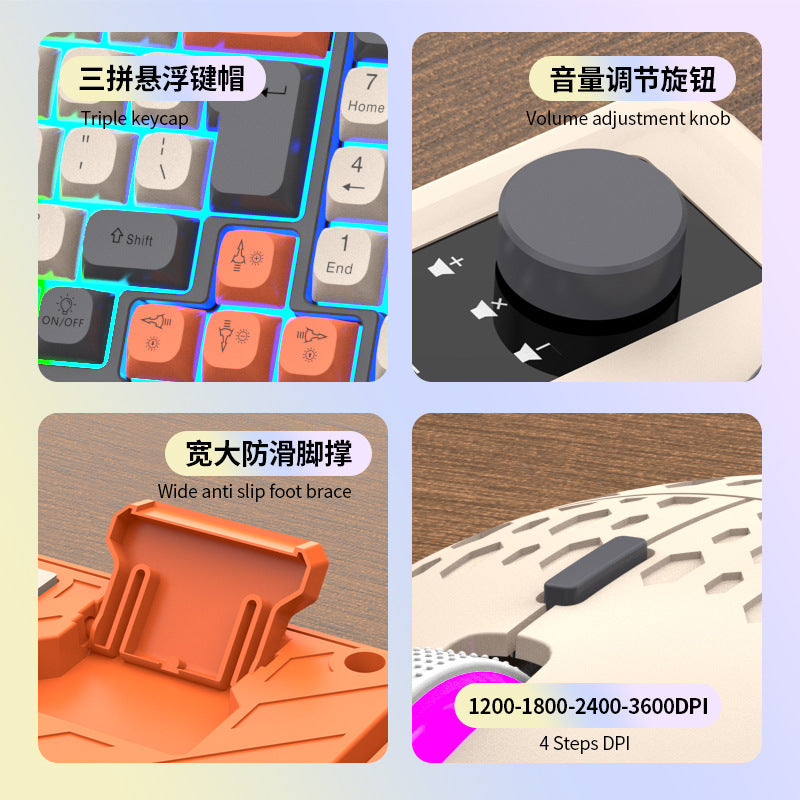 RAIKU K98/T98 Backlit Keyboard & Mouse Set