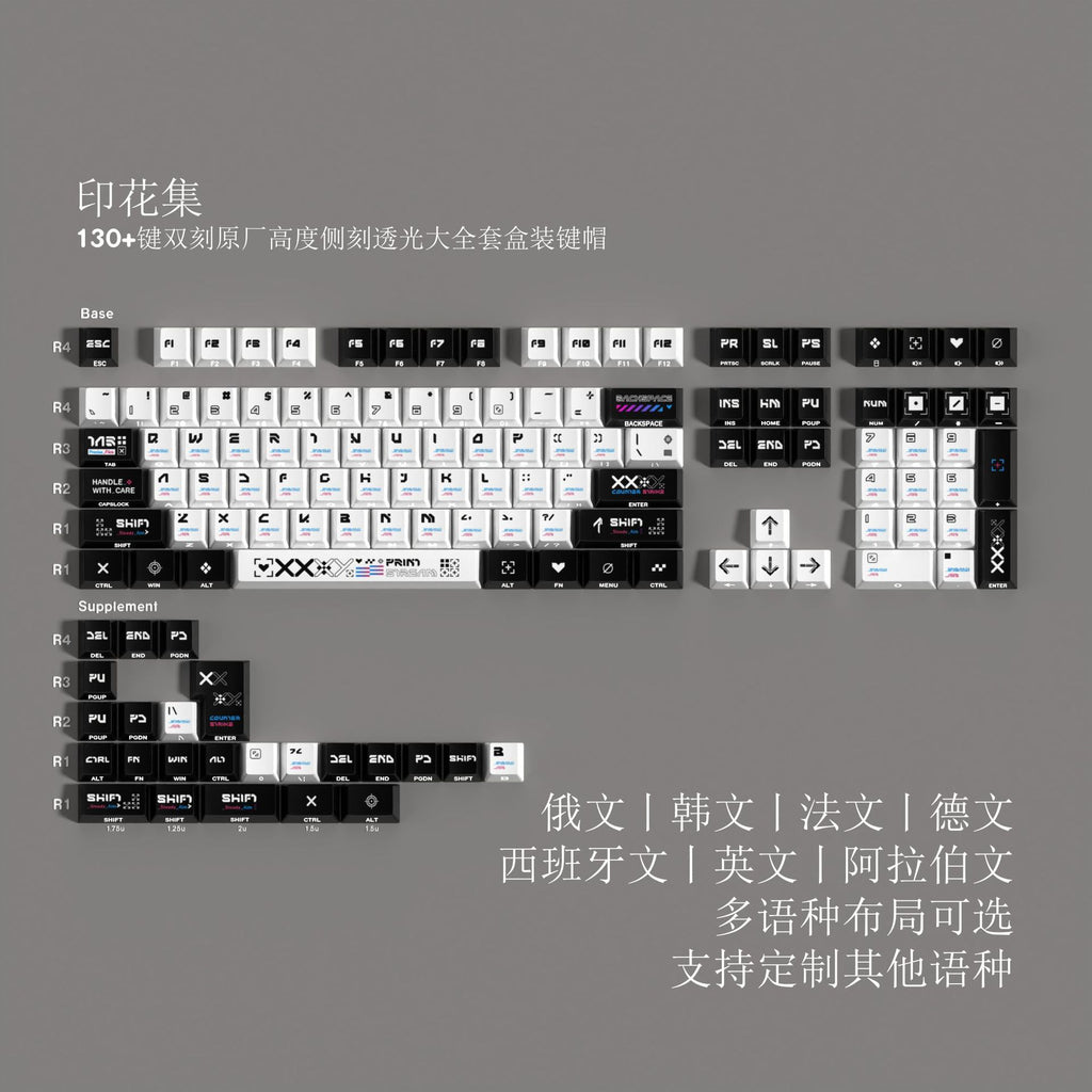 Multilingual PBT Keyboard Keycap Set