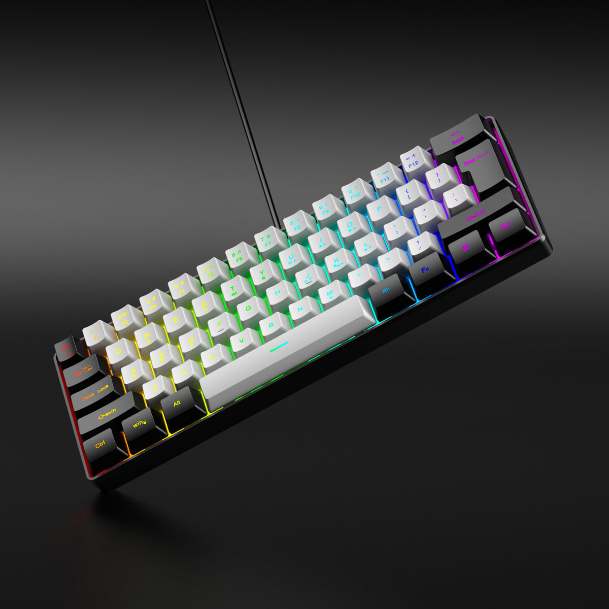 61-Key RGB Mini Wired Gaming Keyboard