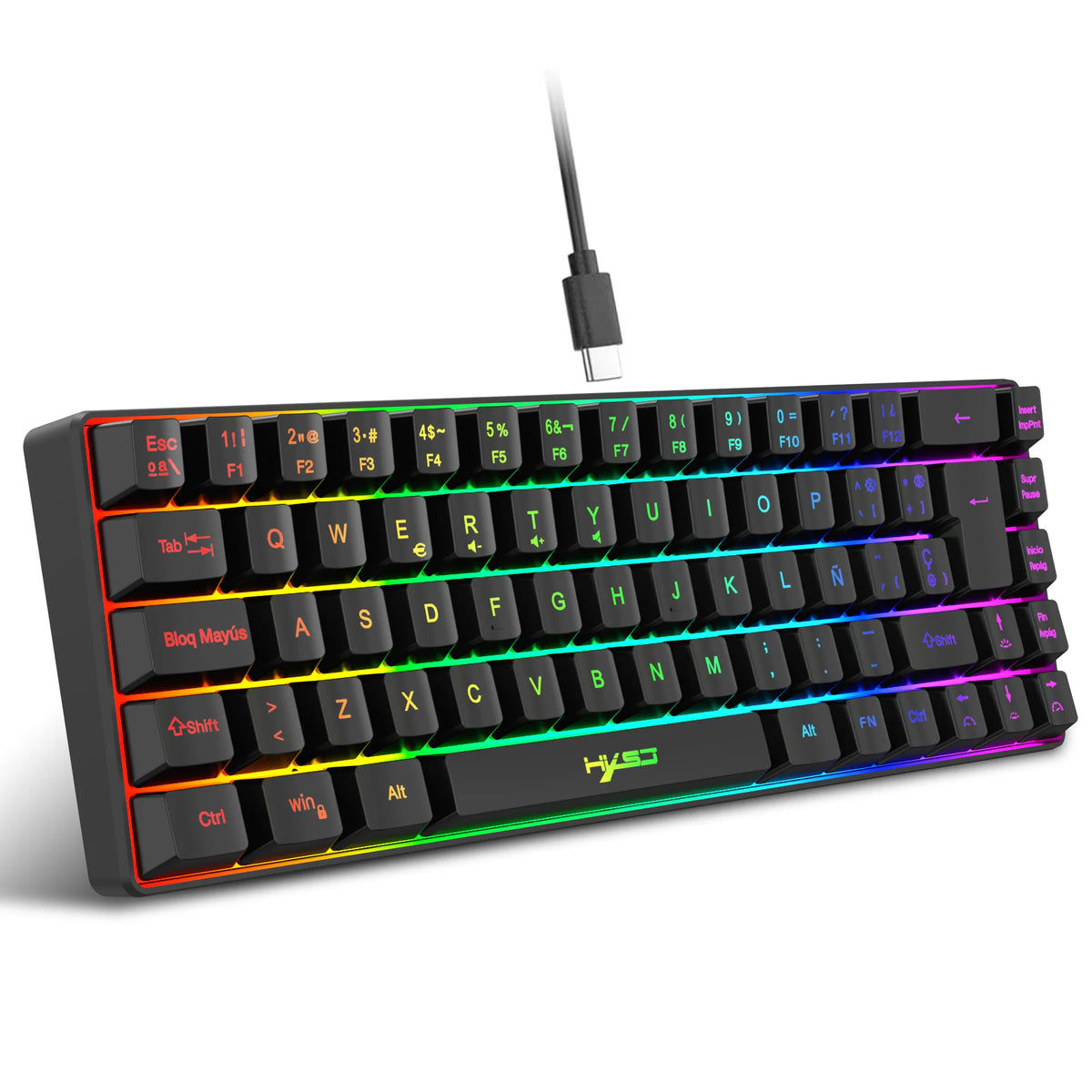 68-Key RGB Wired Gaming Keyboard