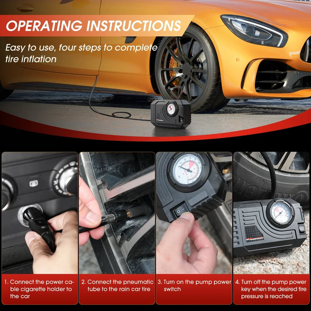 Portable Mini Tyre Inflator – 20L/min