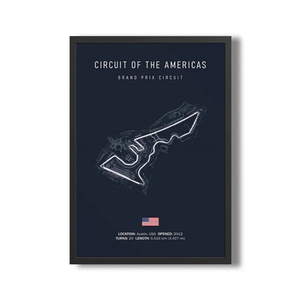 Grand Prix Circuit Map Wall Art Collection