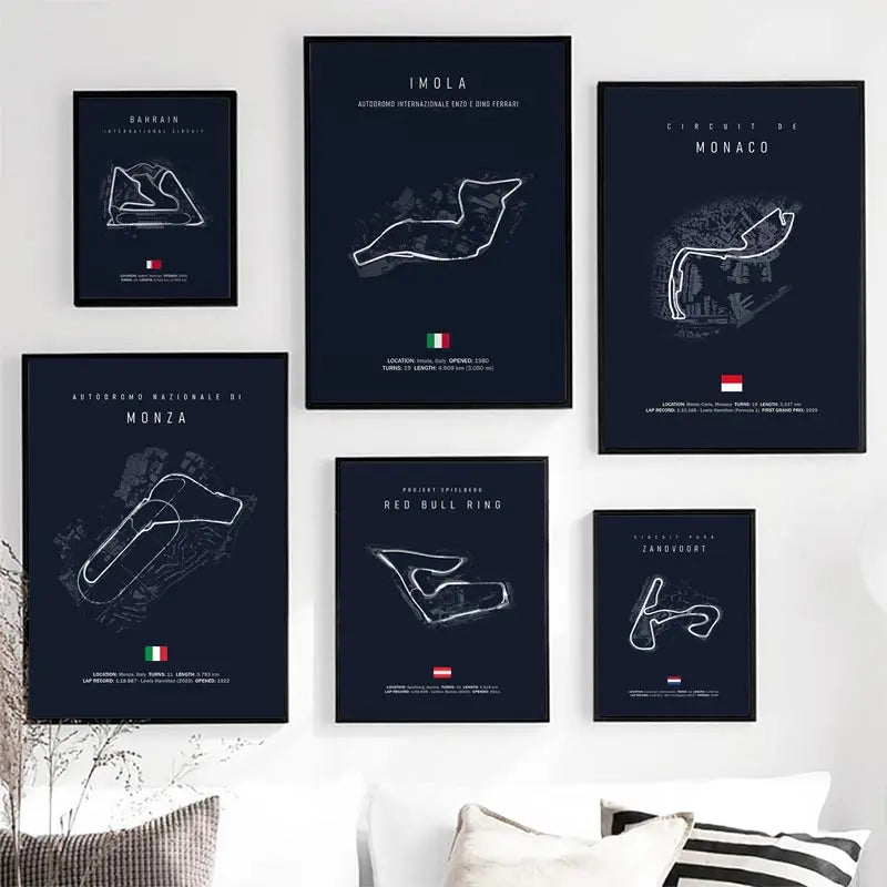 Imola & Monaco Circuit Wall Art Collection