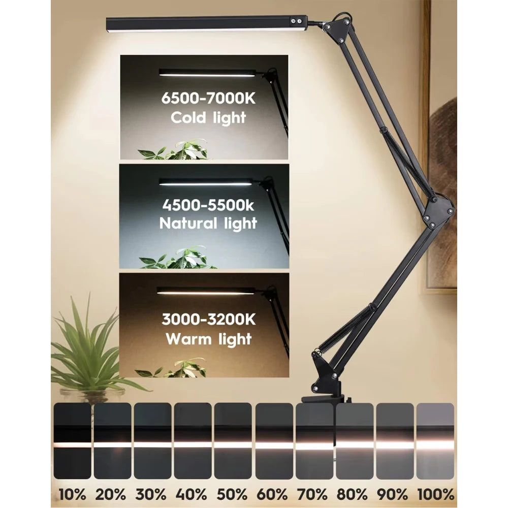 Adjustable LED Desk Lamp with Rocker Arm