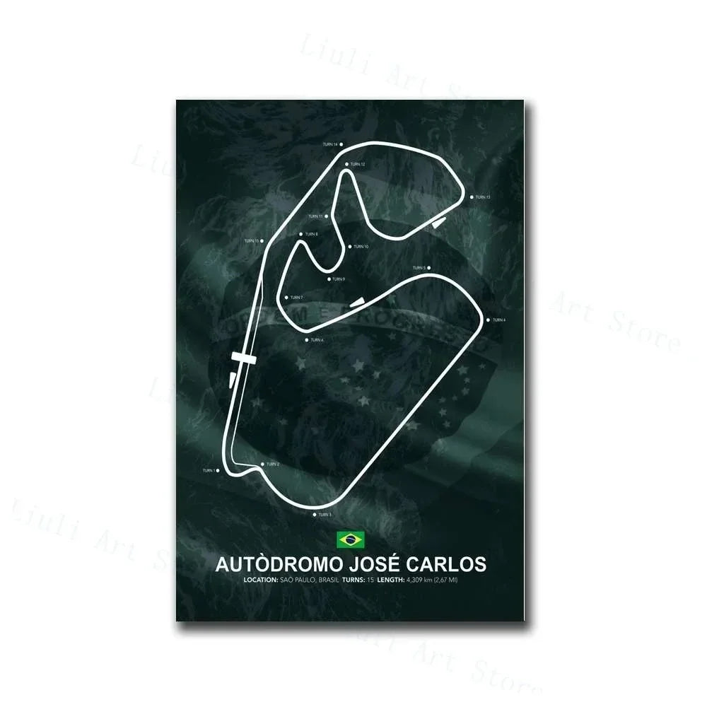 Grand Prix Circuit Canvas Poster Collection