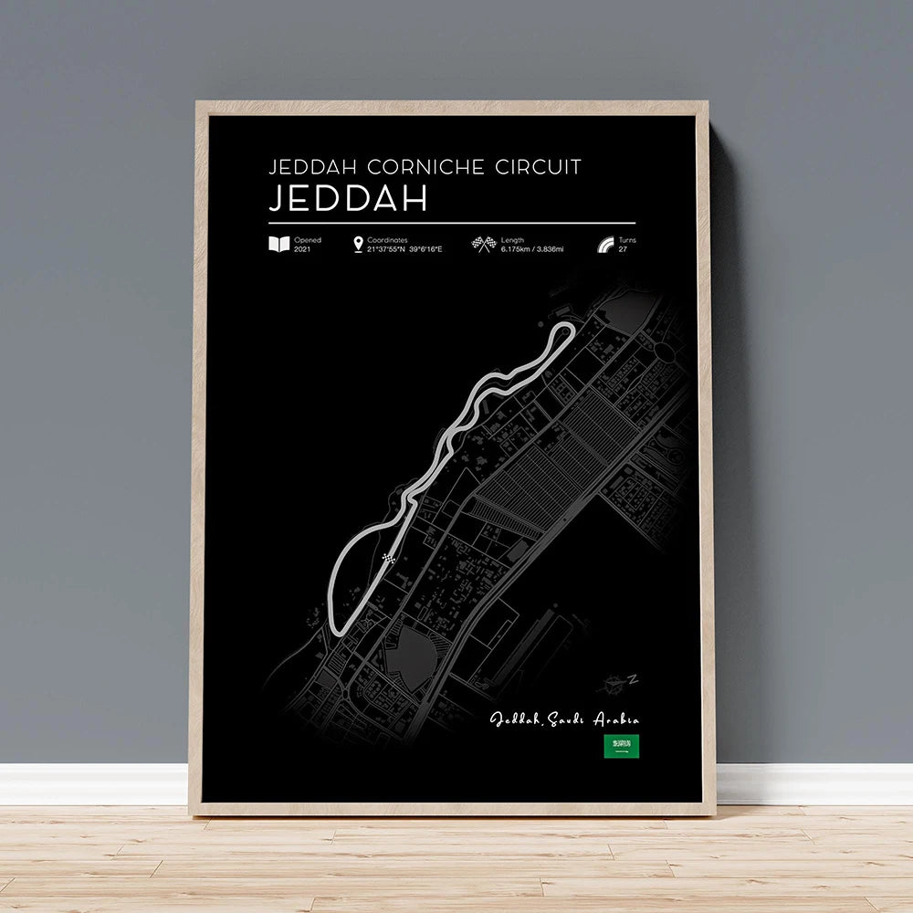 Grand Prix Circuit Poster Collection – Silverstone, Monaco & Monza