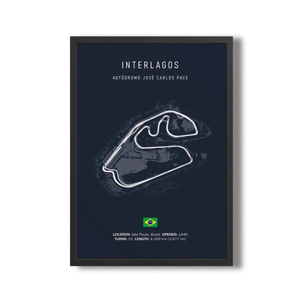 Grand Prix Circuit Map Wall Art Collection