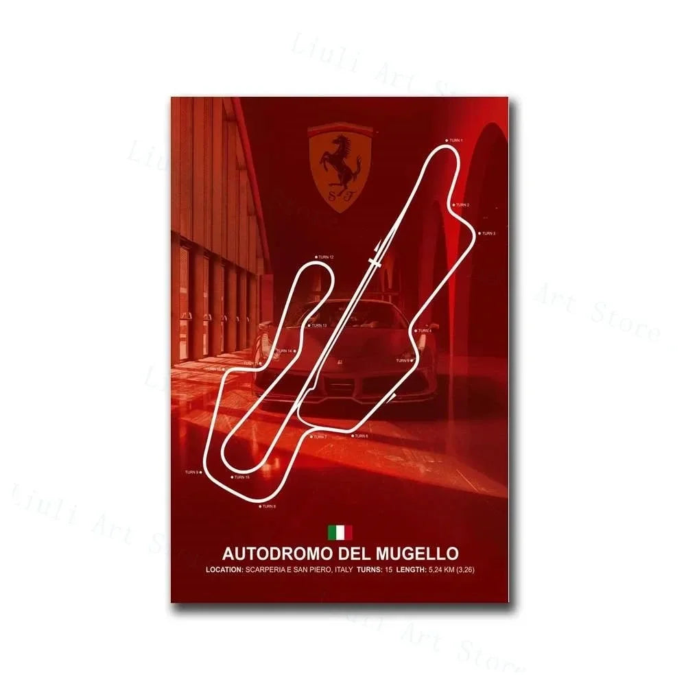 Grand Prix Circuit Canvas Poster Collection