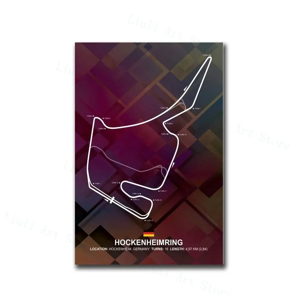 Grand Prix Circuit Canvas Poster Collection