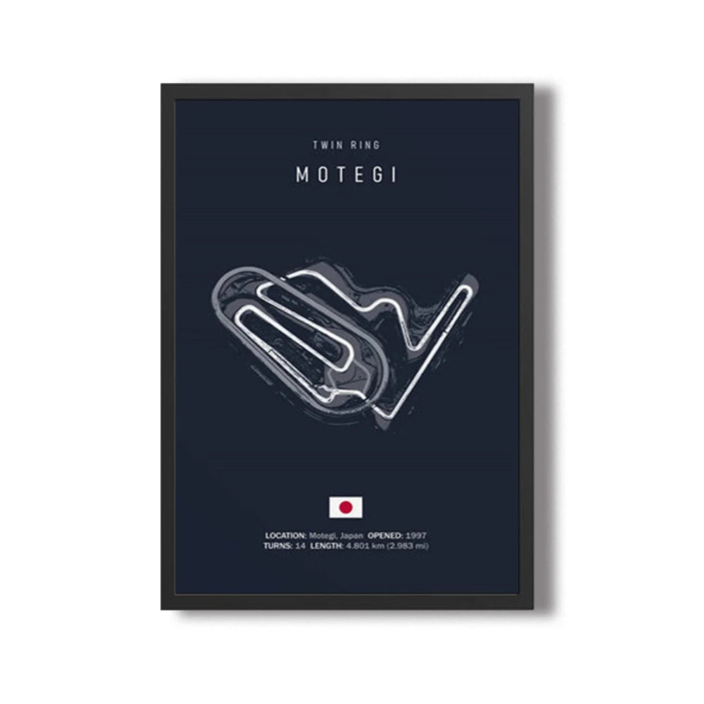 Grand Prix Circuit Map Wall Art Collection