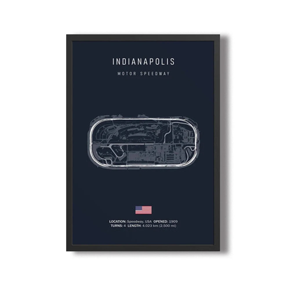 Grand Prix Circuit Map Wall Art Collection