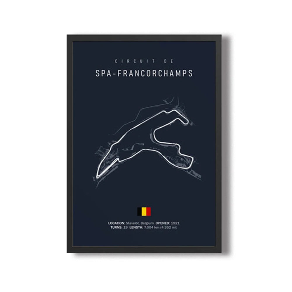 Grand Prix Circuit Map Wall Art Collection