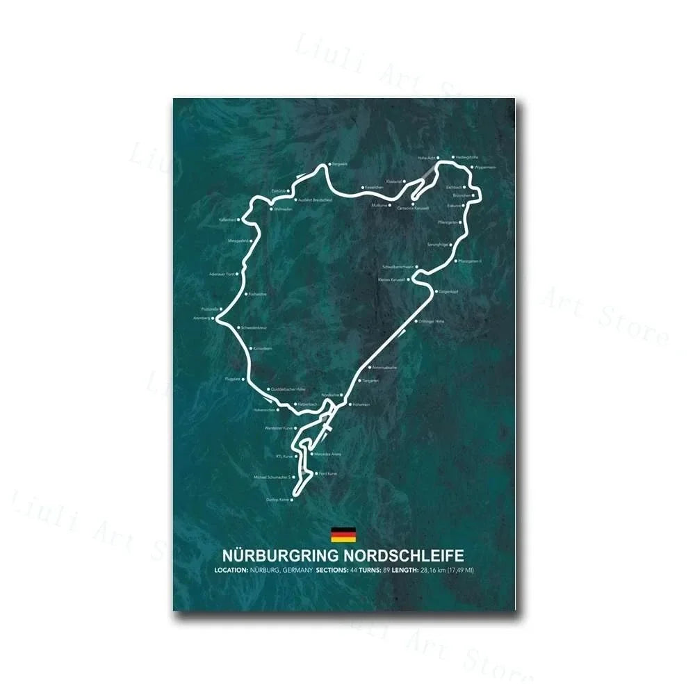 Grand Prix Circuit Canvas Poster Collection