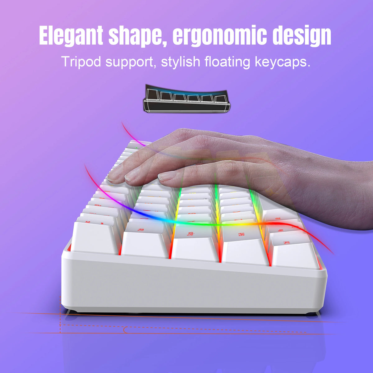 68-Key RGB Wired Gaming Keyboard