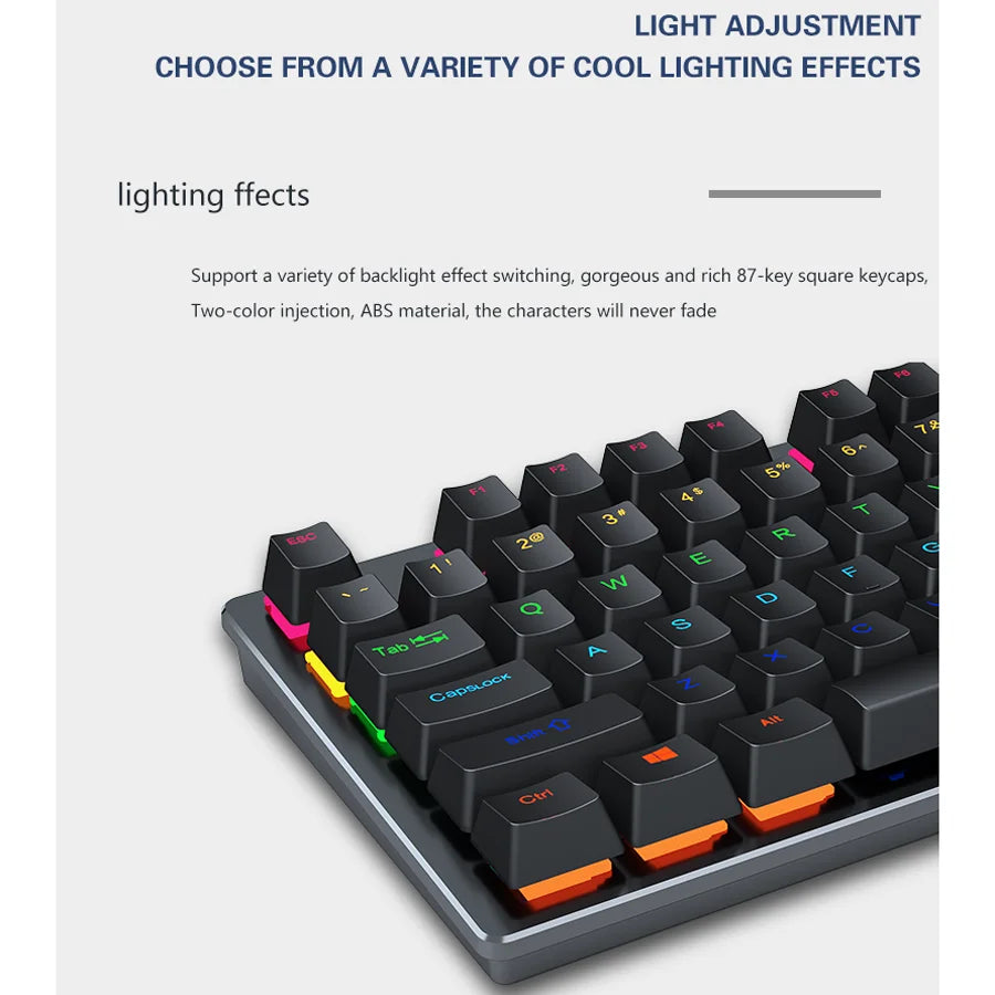 Compact RGB Mechanical Gaming Keyboard – Wired