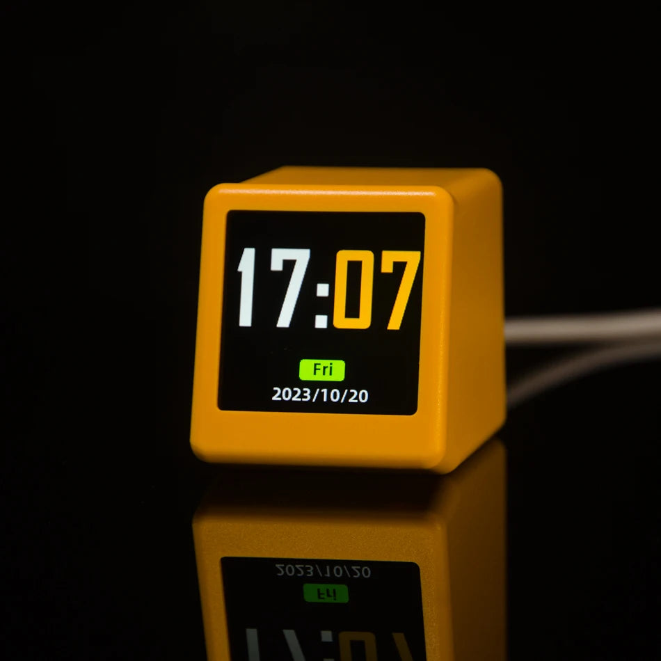 GEEKMAGIC Mini Smart Desk Display – Wi-Fi Clock, Weather & GIF Screen