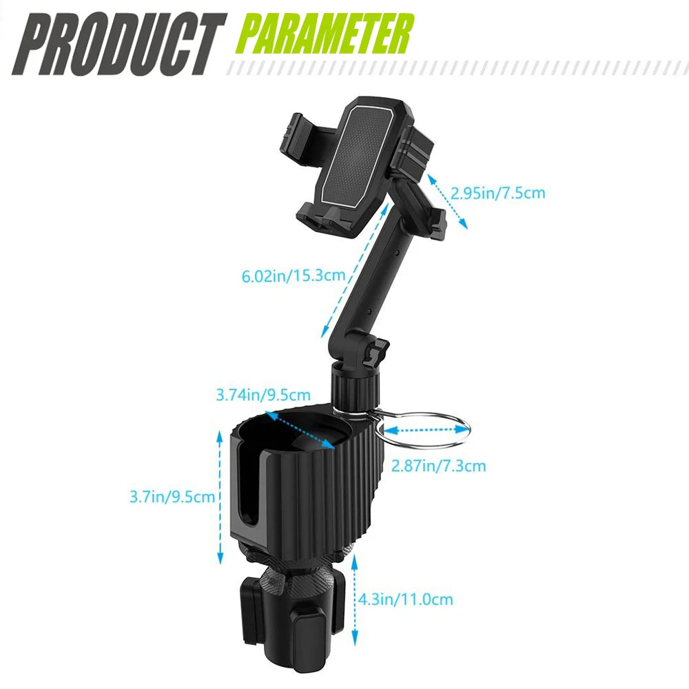 360° Car Cup Holder Phone Mount