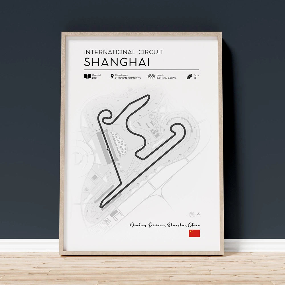 Grand Prix Circuit Poster Collection – Silverstone, Monaco & Monza