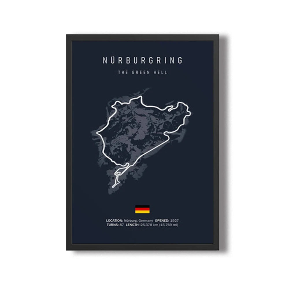 Grand Prix Circuit Map Wall Art Collection