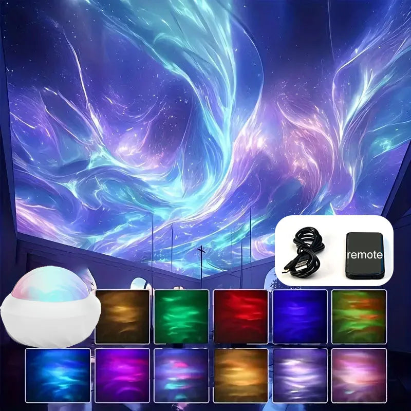 USB Aurora & Water Ripple Projector Light