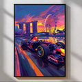 Singapore Night Race Wall Art Print