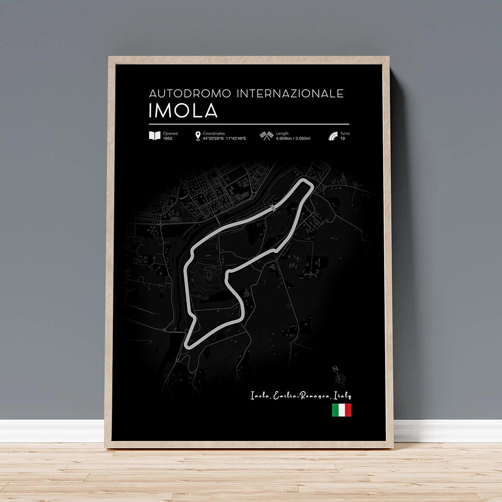 Grand Prix Circuit Poster Collection – Silverstone, Monaco & Monza