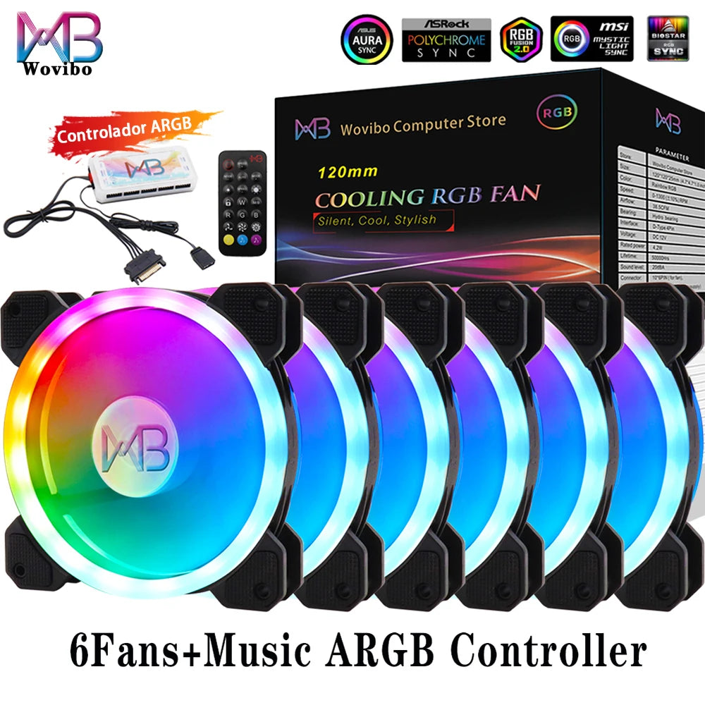 Wovibo 120mm ARGB PC Case Fan Kit