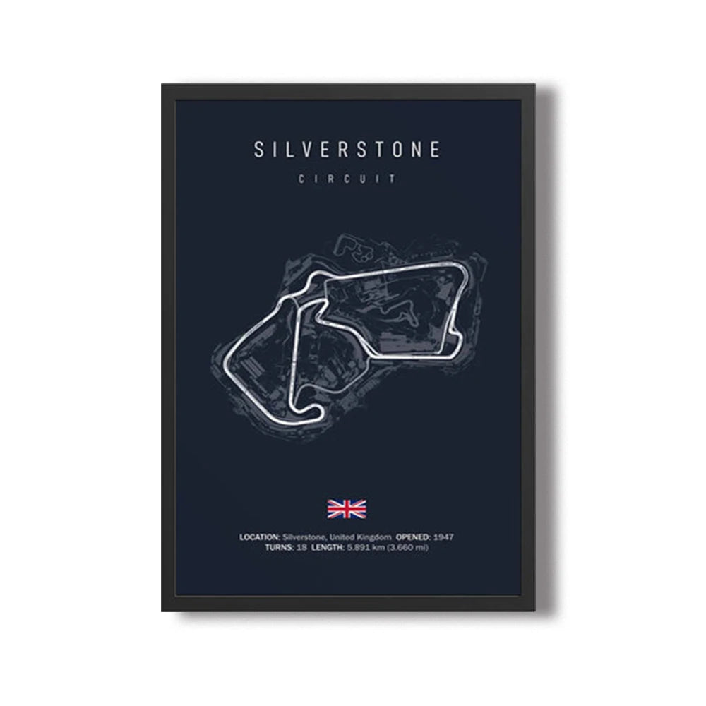 Grand Prix Circuit Map Wall Art Collection