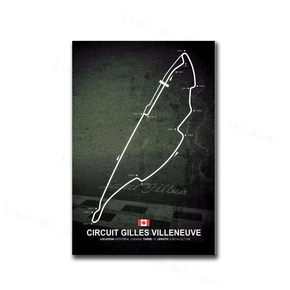 Grand Prix Circuit Canvas Poster Collection