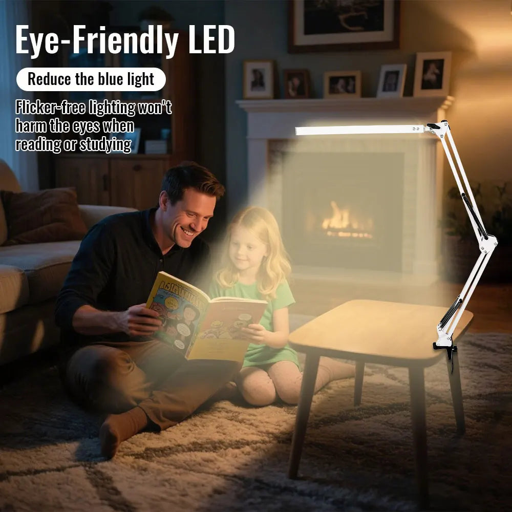 Adjustable LED Desk Lamp with Rocker Arm