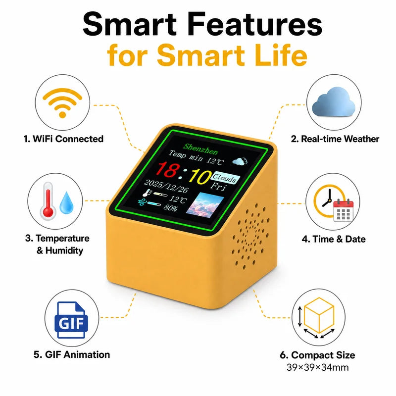 Smart Wi-Fi Desk Clock & Weather Station