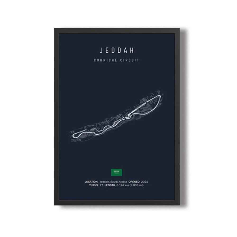 Grand Prix Circuit Map Wall Art Collection