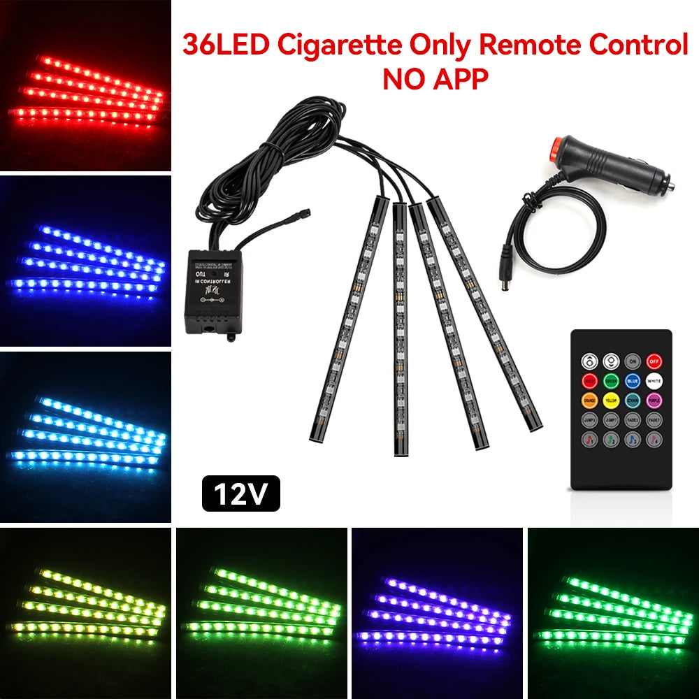 RGB Car Interior Ambient Light Kit
