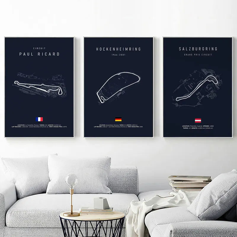 Imola & Monaco Circuit Wall Art Collection