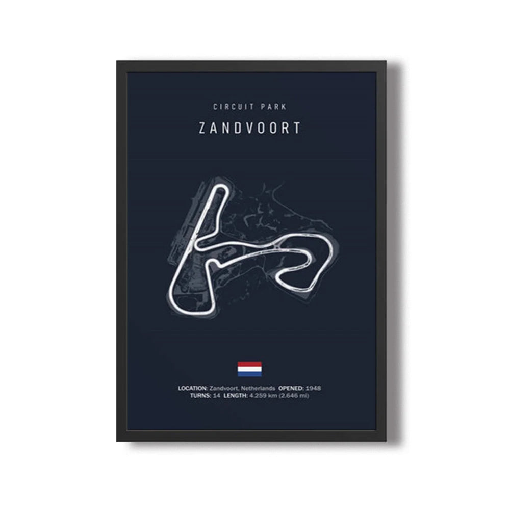 Grand Prix Circuit Map Wall Art Collection