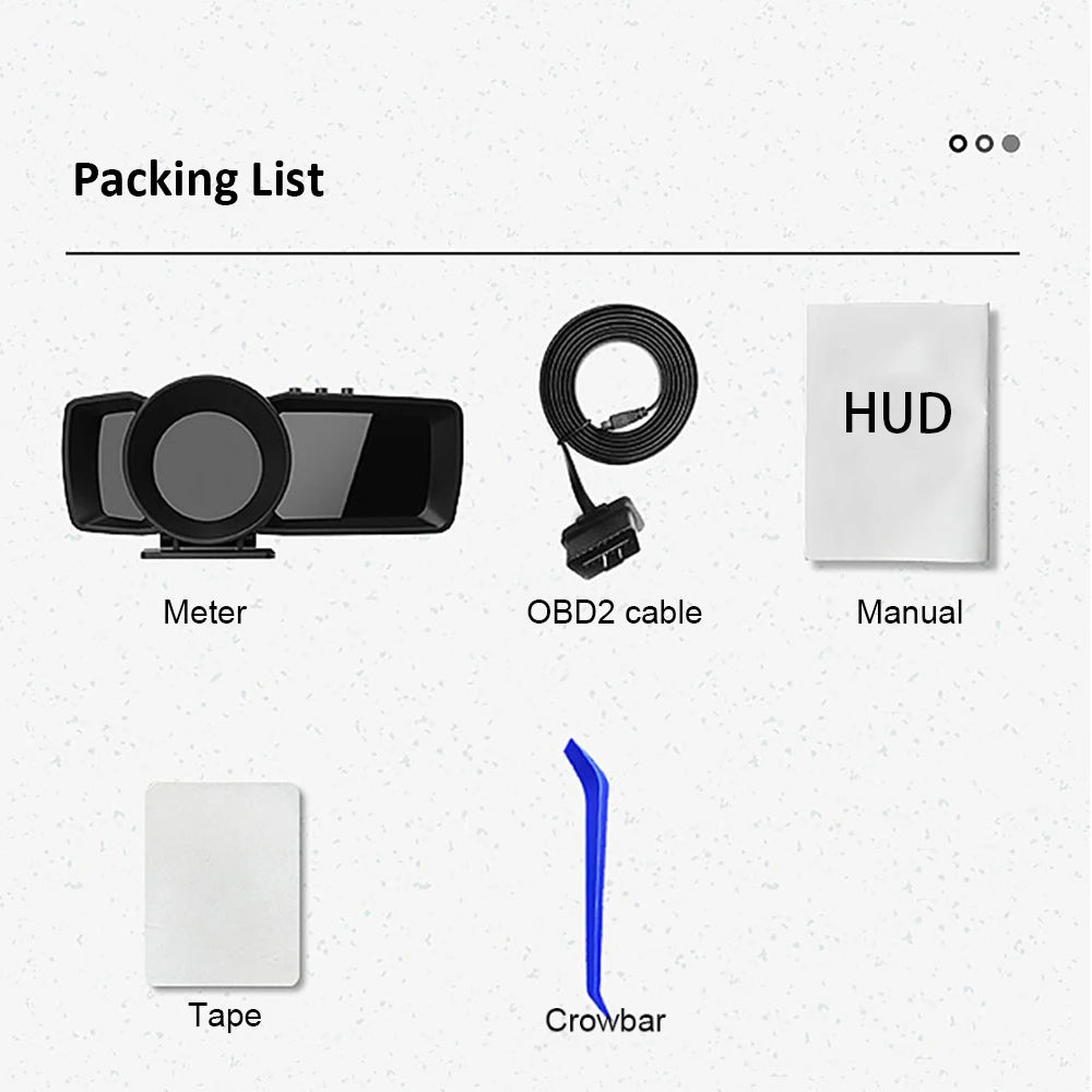OBD2 + GPS Multi-Function Car HUD Display