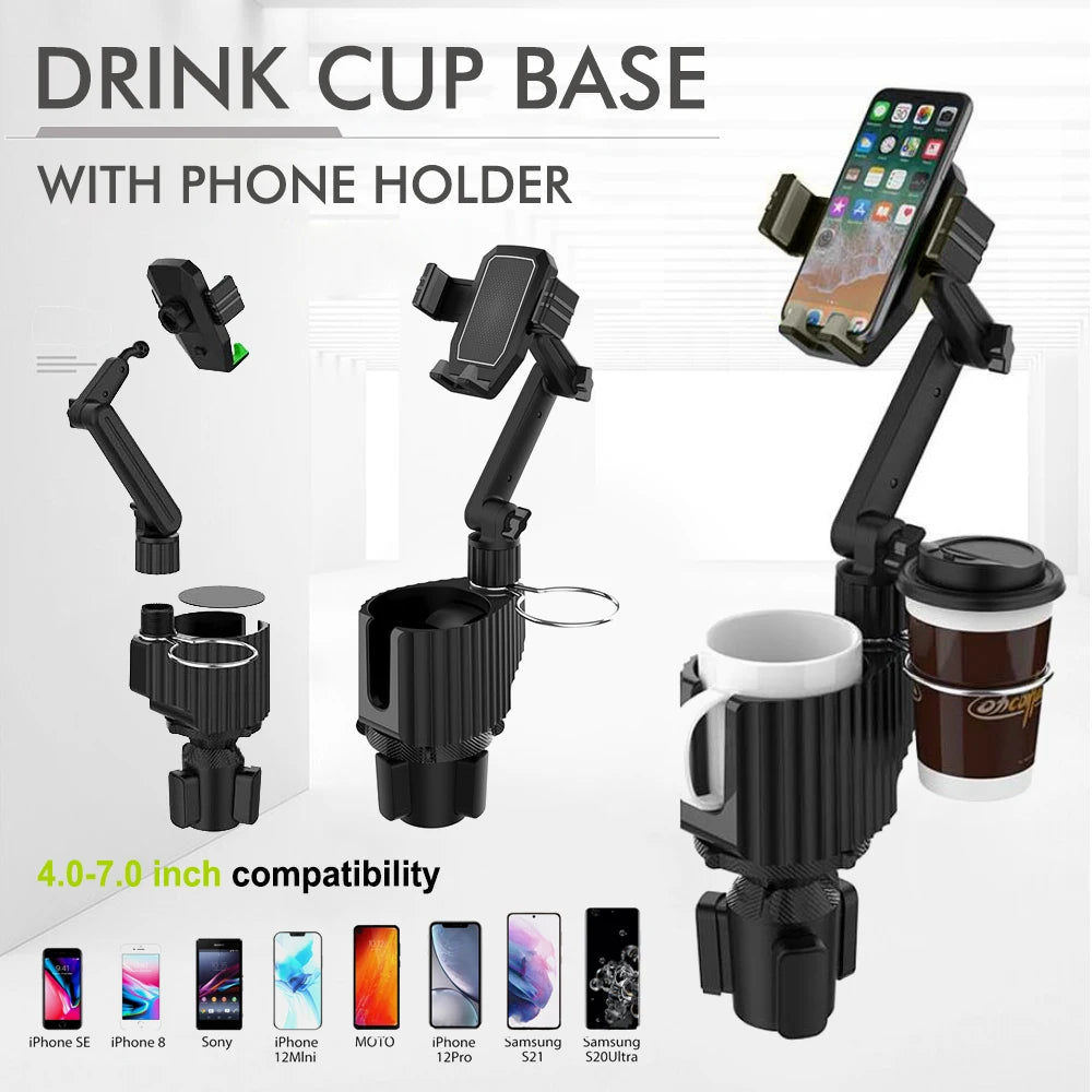 360° Car Cup Holder Phone Mount