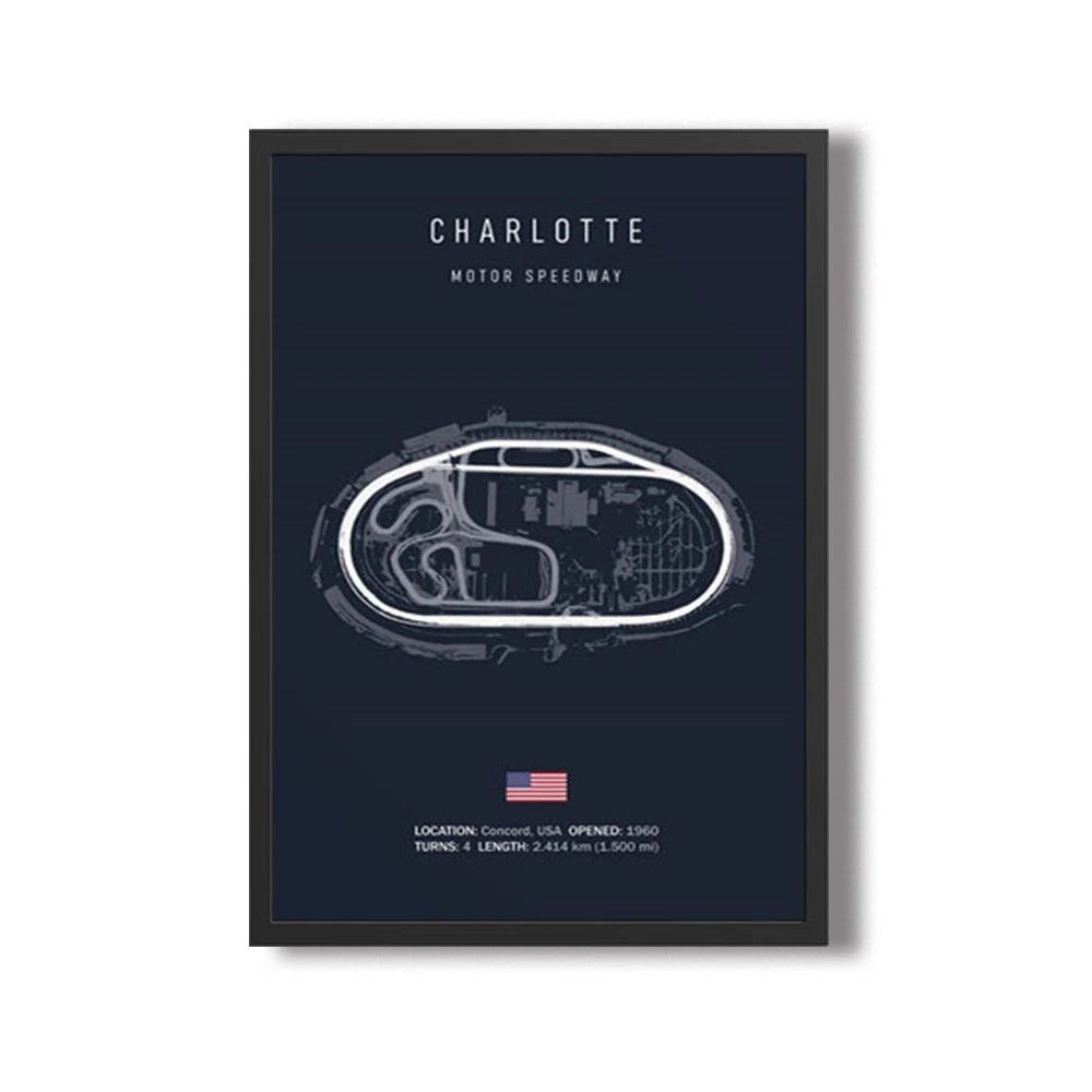 Grand Prix Circuit Map Wall Art Collection
