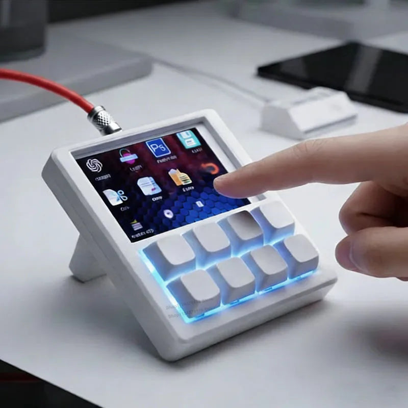 3.5″ LCD Programmable 8-Key Macro Pad