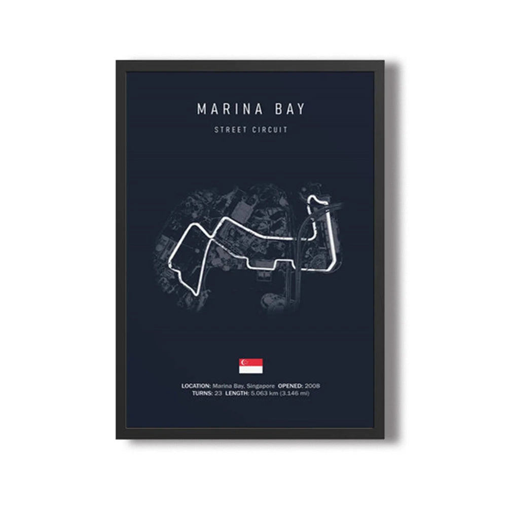 Grand Prix Circuit Map Wall Art Collection