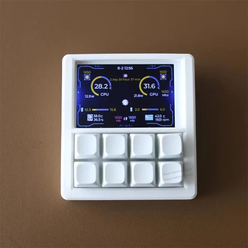 3.5″ LCD Programmable 8-Key Macro Pad