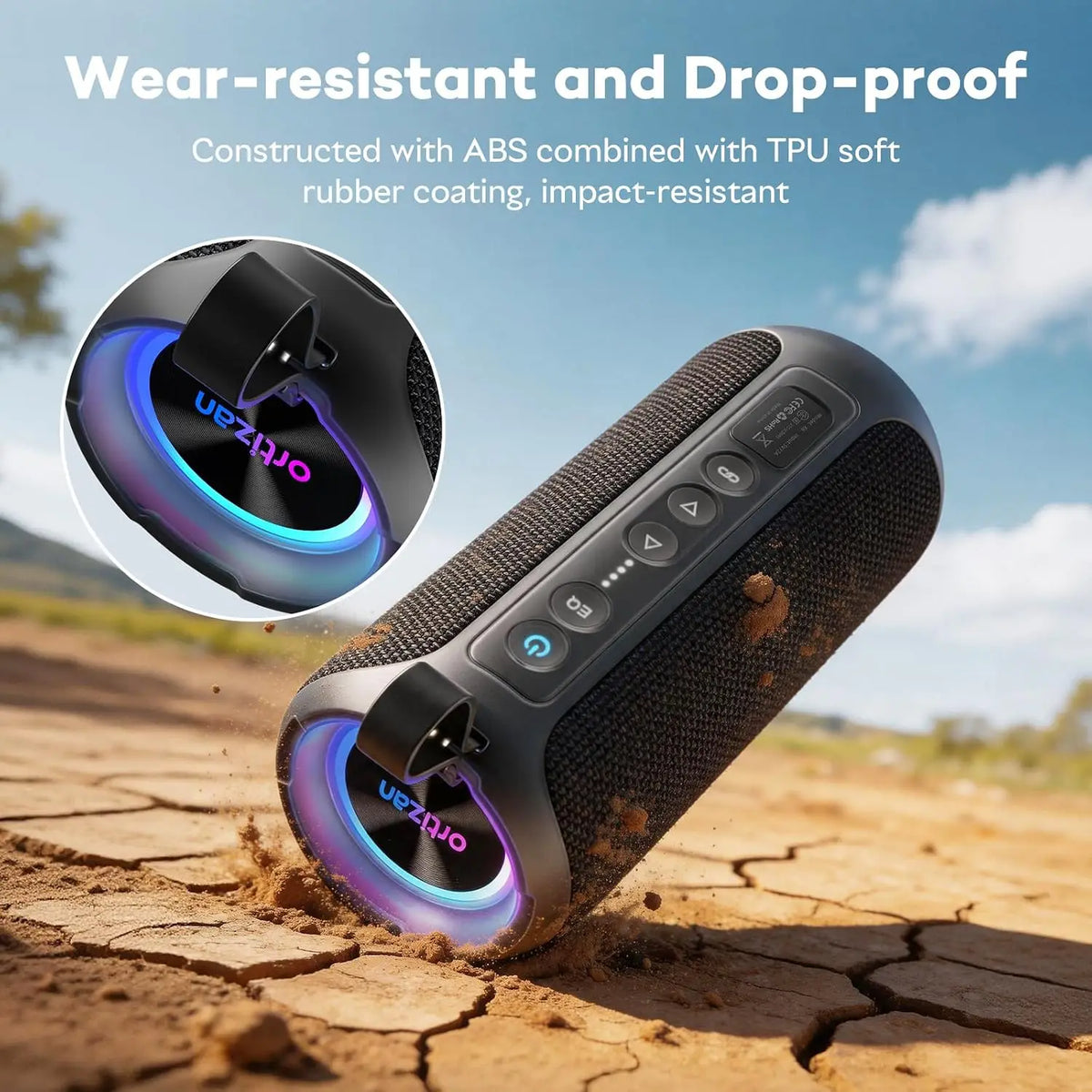 Ortizan 40W RGB Waterproof Bluetooth Speaker