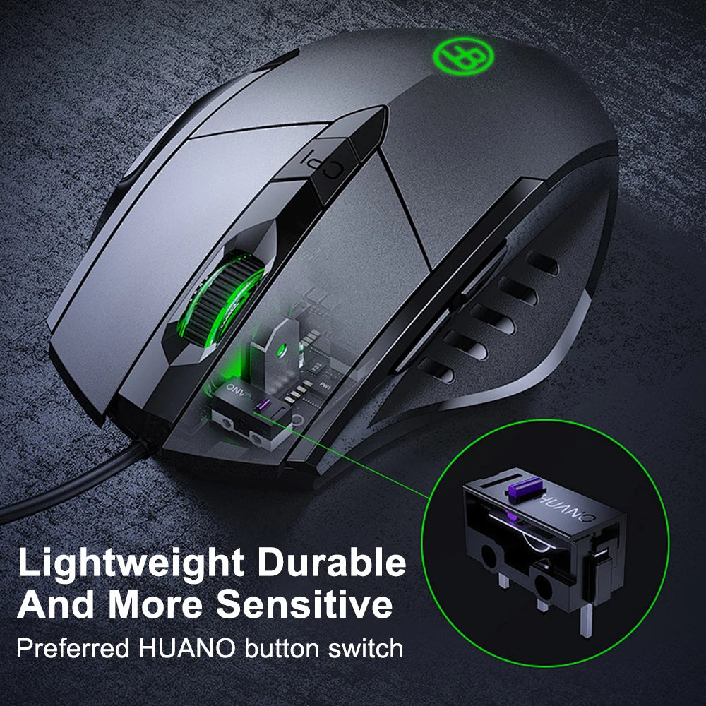 7200 DPI RGB 6-Button Wired Gaming Mouse