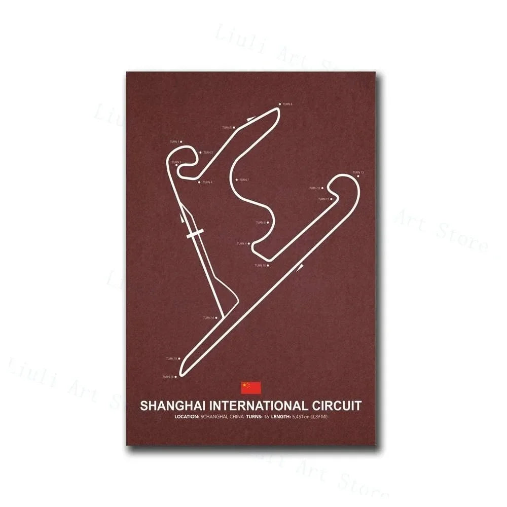Grand Prix Circuit Canvas Poster Collection