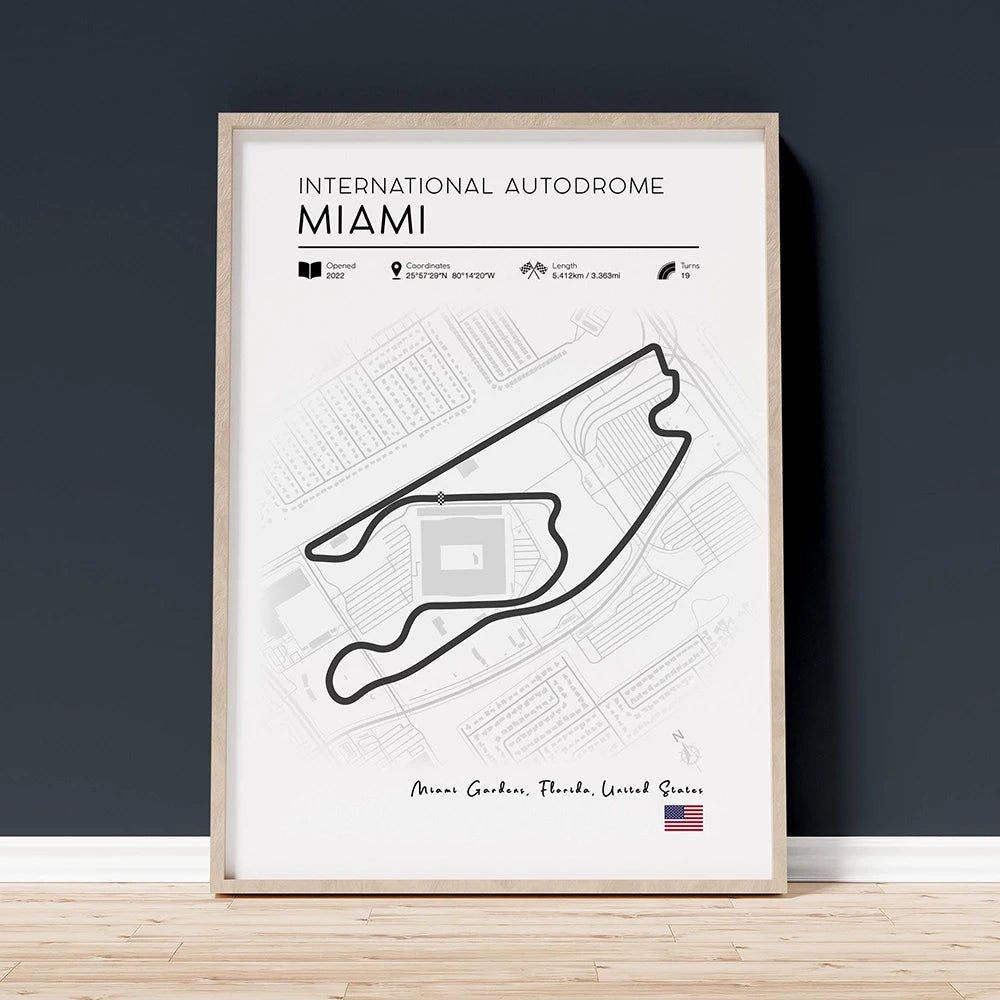 Grand Prix Circuit Poster Collection – Silverstone, Monaco & Monza